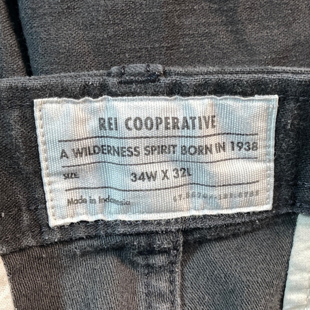 REI Cooperative Trail Pants Outdoor Hiking Utility Gray 34 Men's‎ Jogger Slim - Picture 12 of 15